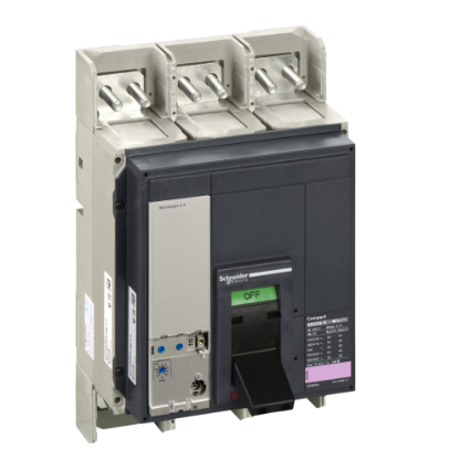 Picture of Circuit breaker, ComPact NS630bN, 50kA/415VAC, Micrologic 2.0 trip unit, 630A, fixed, 3 poles 3d