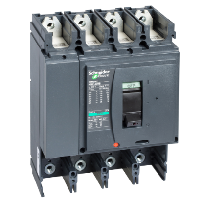 Picture of Circuit breaker basic frame, ComPact NSX400H, 70kA at 415VAC 50/60 Hz, 400A, without trip unit, 4 poles