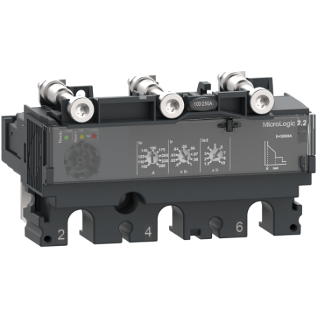 Picture of Trip unit MicroLogic 2.2, ComPacT NSX100/160/250, 3 poles, electronic basic protections, 100A rating