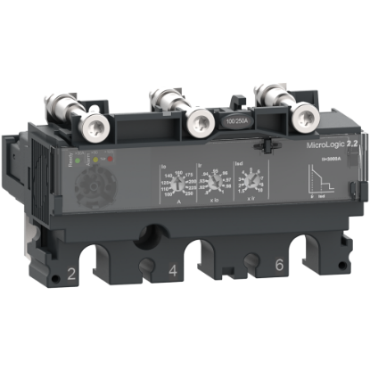 Picture of Trip unit MicroLogic 2.2, ComPacT NSX160/250, 3 poles, electronic basic protections, 160A rating