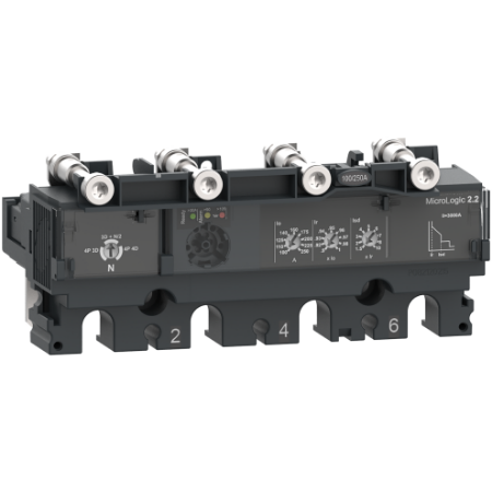 Picture of Trip unit MicroLogic 2.2, ComPacT NSX160/250, 4 poles, electronic basic protections, 160A rating
