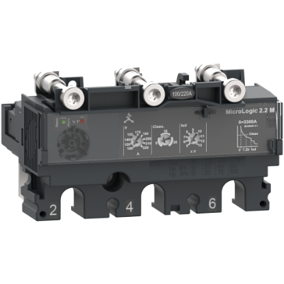 Picture of Trip unit MicroLogic 2.2M, ComPacT NSX100/160/250, 3 poles, electronic basic protections, motor protection, 50A rating