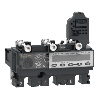 Picture of Trip unit MicroLogic 6.2EM, ComPacT NSX100-250, 3 poles, basic and ground fault protections, motor, energy meter, 50A