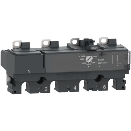 Picture of Trip unit MA150, ComPacT NSX160/250, 4 poles 3D (neutral not protected), magnetic, motor protection, 150A rating