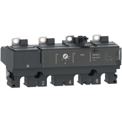 Picture of Trip unit TM200G, ComPacT NSX250, 4 poles 4D (neutral fully protected), thermal magnetic protections, generator, 200A