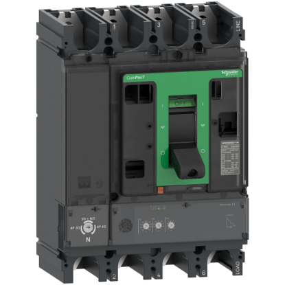 Picture of Circuit breaker, ComPacT NSX400F, 36kA/415VAC, 4 poles, MicroLogic 2.3 trip unit 250A