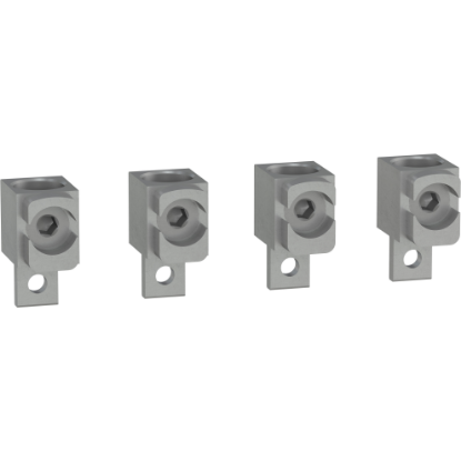 Picture of Aluminium bare cable connectors, ComPacT NSX, for 1 cable 120mm² to 240mm², 250A, set of 4 parts