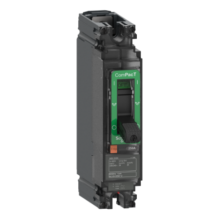 Picture of Circuit breaker, ComPacT NSX100N AC/DC, 25kA/240VAC, 1 pole, TMD trip unit 100A