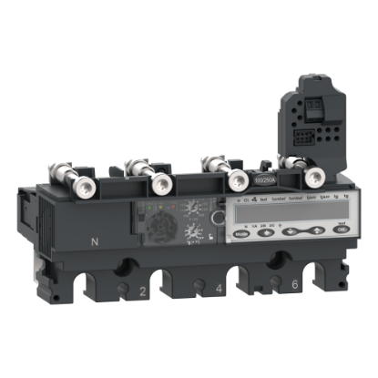 Picture of Trip unit MicroLogic 6.2E, ComPacT NSX100/160/250, 4 poles, basic and ground fault protections, energy meter, 40A