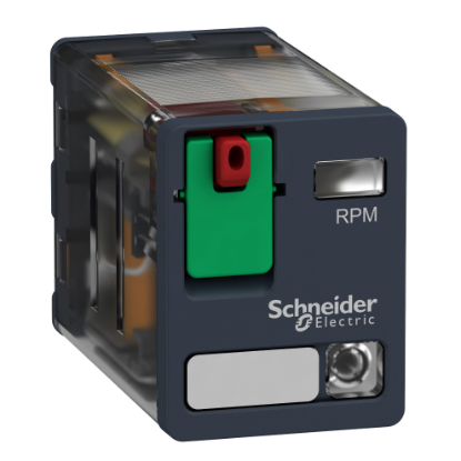Picture of power relay, Harmony Electromechanical Relays, 15A, 2CO, with LED, lockable test button, 48V AC