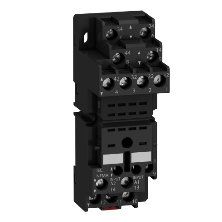 Picture of Harmony, plugin relay socket, mixed contact, 10 A, 250 V, screw clamp, for RXM2 or RXM4 relays