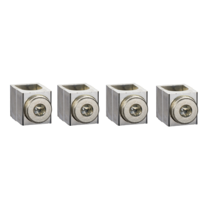 Picture of Aluminium bare cable connectors, ComPacT NSX, for 1 cable 25mm² to 95mm², 250A, set of 4 parts