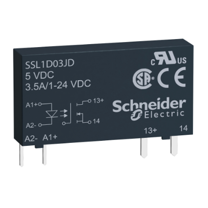 Picture of Harmony Solid State Relays, Solid state slim relay, 3.5A, DC switching, input 15...30V DC, output 1...24V DC