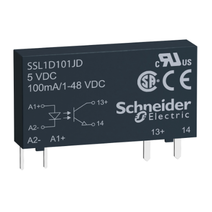 Picture of Harmony Solid State Relays, Solid state slim relay, 0.1A, DC switching, input 16…30V DC, output 1…48V DC