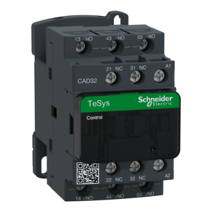 Picture of TeSys; TeSys Deca, Control relay, 3NO+2NC, 0 to 690V, 24VAC 50/60Hz standard coil, screw clamp