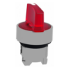 Picture of Head for illuminated selector switch, Harmony XB4, metal, red handle, 22mm, universal LED, 3 positions, right to center