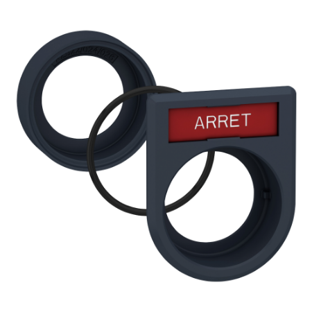 Picture of Harmony XB5, Flush mounting kit Ø30 for push buttons and pilot lights Ø22, plastic, 1-line legend