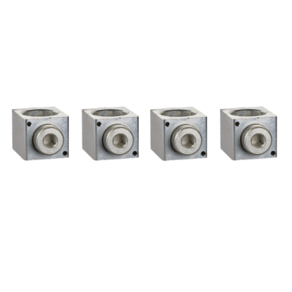 Picture of Aluminium bare cable connectors, ComPacT NSX, for 1 cable 35mm² to 300mm², 630A, set of 4 parts