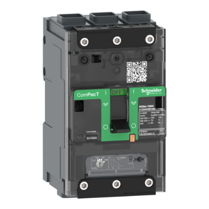 Picture of Circuit breaker, ComPacT NSXm 63B, 25kA/415VAC, 3 poles, TMD trip unit 16A, EverLink lugs