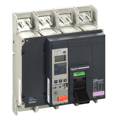Picture of Circuit breaker, ComPact NS1600N, 50kA/415VAC, Micrologic 2.0E trip unit, 1600A, fixed, 4 poles 4d