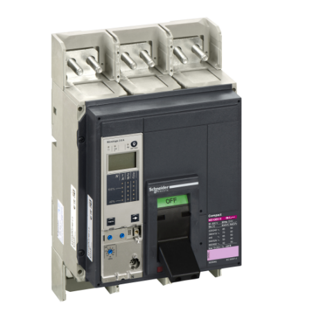 Picture of Circuit breaker, ComPact NS1000H, 70kA/415VAC, Micrologic 2.0A trip unit, 1000A, fixed, 3 poles 3d