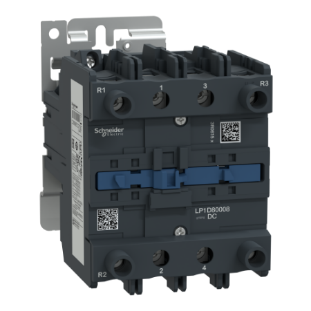 Picture of Contactor, TeSys Deca, 4P(2NO+2NC), AC-1, 440V 125A, 220V DC coil, screw clamp terminals
