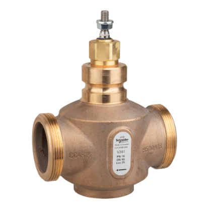 Picture of Venta V241 Globe Valve, 2-Way, PN16, G 2-1/4 External Thread, DN40, Kvs 25, Bronze Body, Stainless Trim, Stem Up Closed.