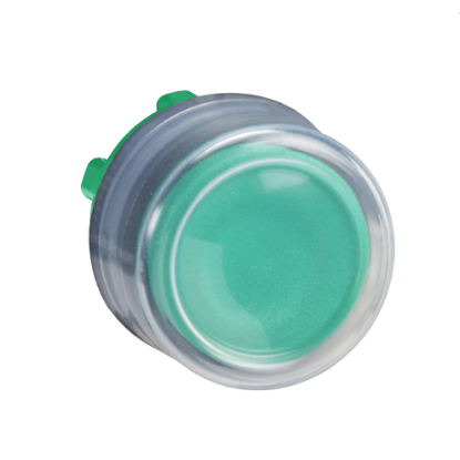 Picture of Head for non illuminated push button, Harmony XB5, XB4, green flush pushbutton Ø22 mm spring return unmarked