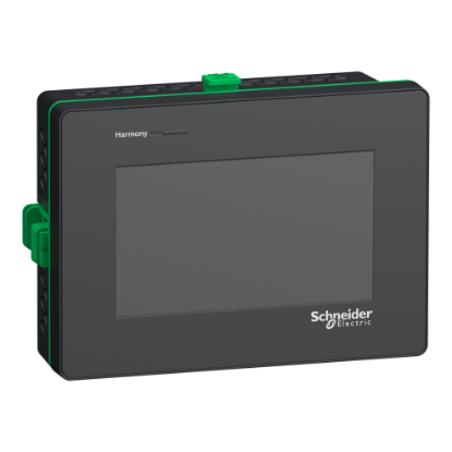 Picture of touch panel display ,Harmony STM6, 4inch wide display, 1COM, 2Ethernet, USB host and device, 24V DC