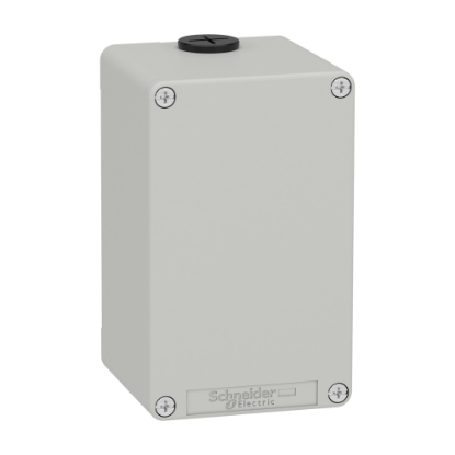 Picture of Die cast empty control station, Harmony XAP, XB2 SL, zinc alloy, grey, M20, undrilled, 80x130x77mm, UL cULus