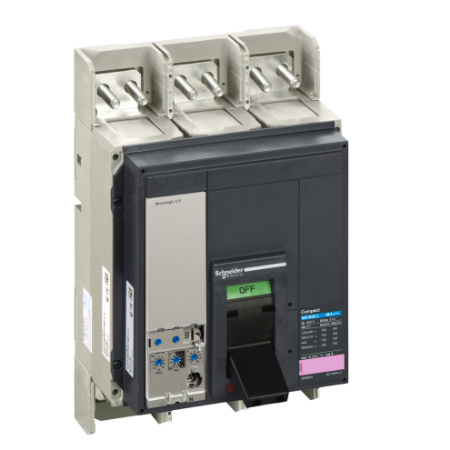 Picture of Circuit breaker, ComPact NS1000L, 150kA/415VAC, Micrologic 5.0 trip unit, 1000A, fixed, 3 poles 3d
