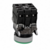 Picture of Illuminated push button, Harmony XB4, metal, green flush, 22mm, universal LED, plain lens, 1NO + 1NC, 24V AC DC