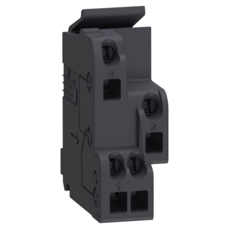 Picture of Standard auxiliary contact, circuit breaker status OF/SD/SDE/SDV, 1 changeover contact type, screwless spring terminals