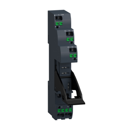 Picture of push in socket with clamp, Harmony Electromechanical Relays, for RXG1 relays, 10A, push in terminals, separate contact
