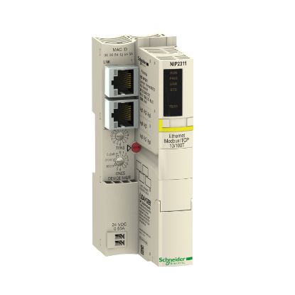 Picture of network interface module, Modicon STB, standard, Ethernet, modbus TCP/IP, 10-100Mbits
