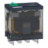 Picture of plug-in relay, Harmony electromechanical relays, 15A, 4CO, with LED, lockable test button, 24V DC