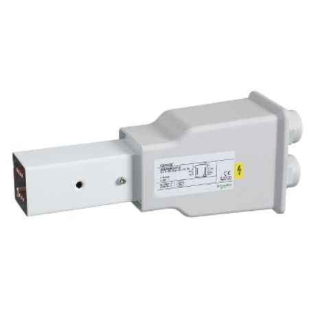 Picture of End feed unit, Canalis KBB, 25/40A, right mounting, 2 circuits, compatible DALI and KNX, white RAL9003