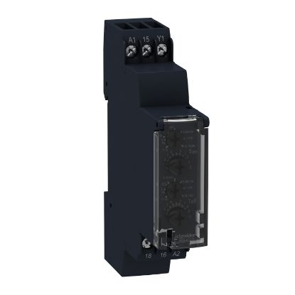 Picture of Harmony Timer Relays, Modular timing relay, 8A, 1CO, 1s..100h, asymmetrical flashing, 24V DC 24...240V AC DC