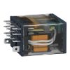 Picture of plug-in relay, Harmony electromechanical relays, 15A, 4CO, with LED, lockable test button, 110V DC