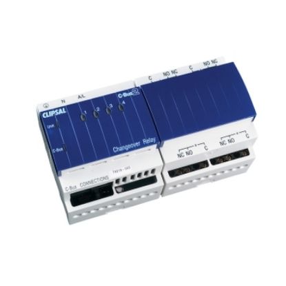 Picture of C-Bus Control and Management System, DIN Rail Mounted, Changeover Relay, 4 Channel, 8 Modules, 250V, 200mA