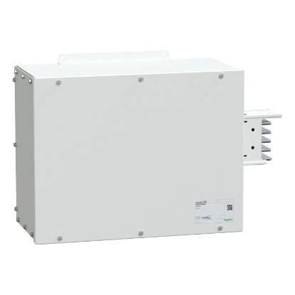 Picture of End feed unit, Canalis KSA630, aluminium, 500/630A, right mounting, without line protection, 3L+N+PE, white RAL9001