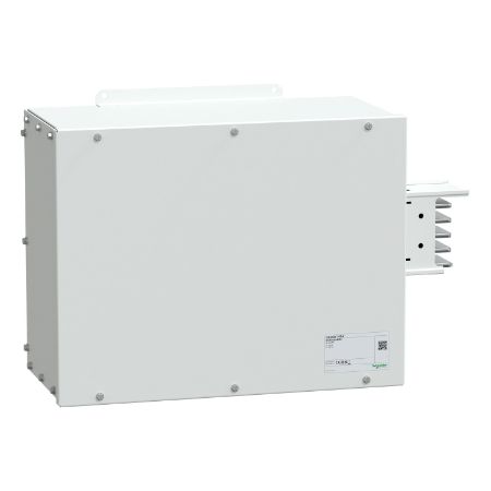 Picture of End feed unit, Canalis KSA630, aluminium, 500/630A, right mounting, without line protection, 3L+N+PE, white RAL9001