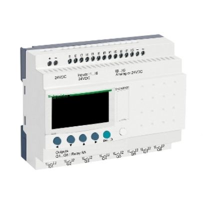 Picture of Zelio Logic, Compact smart relay, 20 I/O, 24 V DC, clock, display