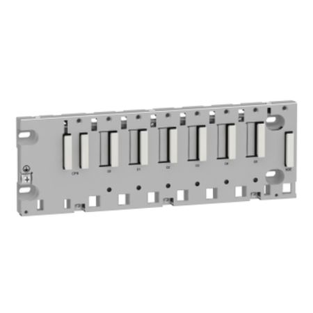 Picture of Backplane, Modicon X80, 6 slots, panel, mounting plate or DIN rail mounting