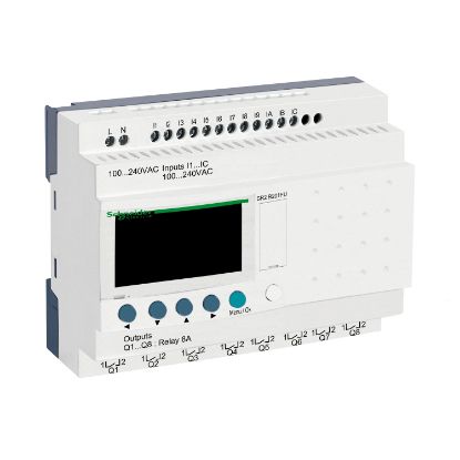 Picture of Zelio Logic, Compact smart relay, 20 I/O, 100...240 V AC, clock, display