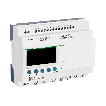 Picture of Zelio Logic, Compact smart relay, 20 I/O, 12 VDC, clock, display