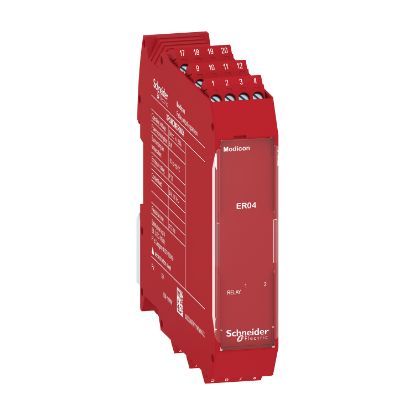 Picture of expansion module, Modicon MCM, 4 safety relay outputs, screw