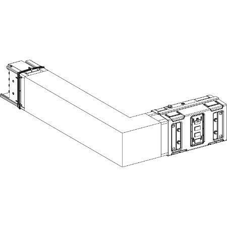 Picture of Elbow, Canalis KSA630, aluminium, 500/630A, side B made to measure, turns right, 3L+N+PE, white RAL9001