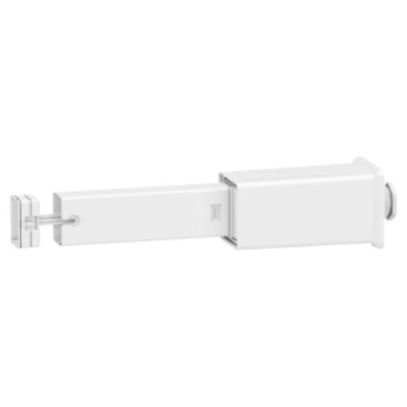 Picture of End feed unit, Canalis KBA, 25/40A, right mounting, 1 circuit, compatible DALI and KNX, white RAL9003