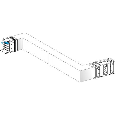 Picture of Zed, Canalis KSA630, Alu, 500/630A, side B made to measure with fire barrier, turns right then left, 3L+N+PE, RAL9001